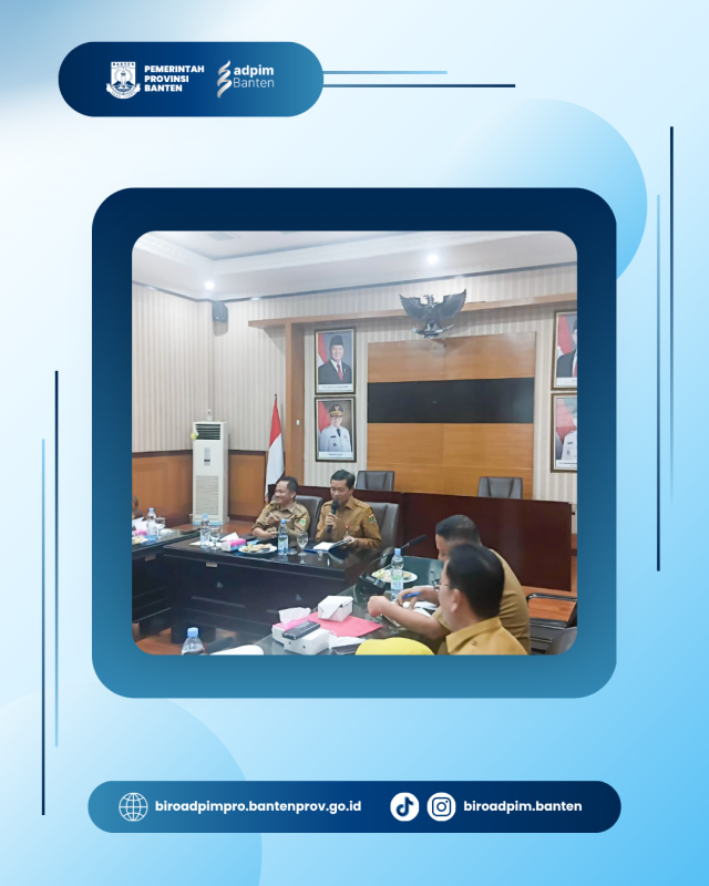 Tingkatkan Kualitas Kinerja, Biro Adpim Inisiasi Rapat Monev Triwulan I Setda Banten