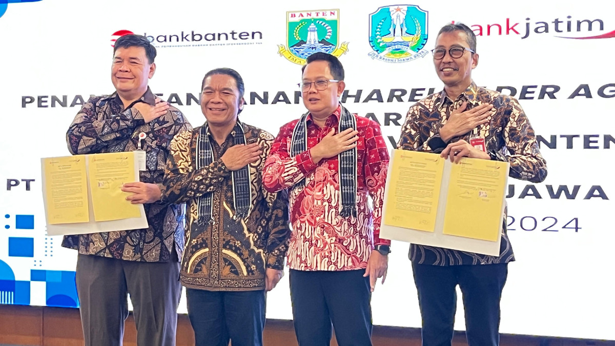 Pj Gubernur Al Muktabar Optimis Bank Banten Semakin Kuat, KUB dengan Bank Jatim Masuki SHA