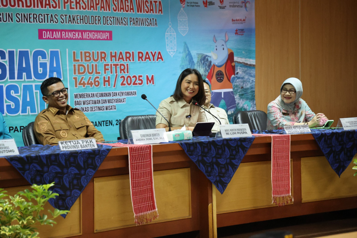 Rakor Persiapan Siaga Wisata Bersama Wamenpar Ni Luh, Gubernur Andra Soni : Banten Punya Semua Potensi